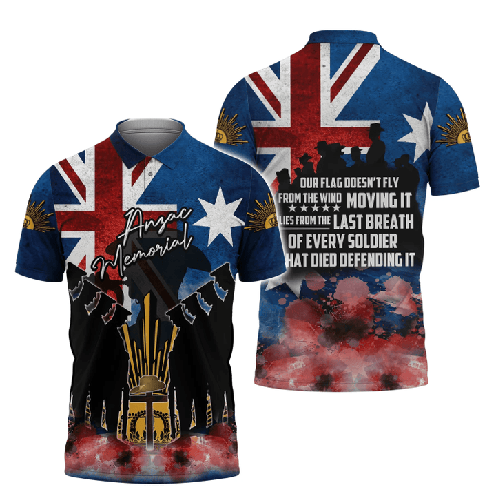Anzac Day 25 April, Lest We Forget, Anzac Memorial 3D Polo Shirt 363, Nsd99
