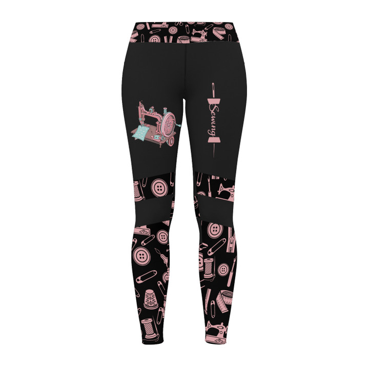 Pink Sewing Lover Pattern Legging Sewing Lover