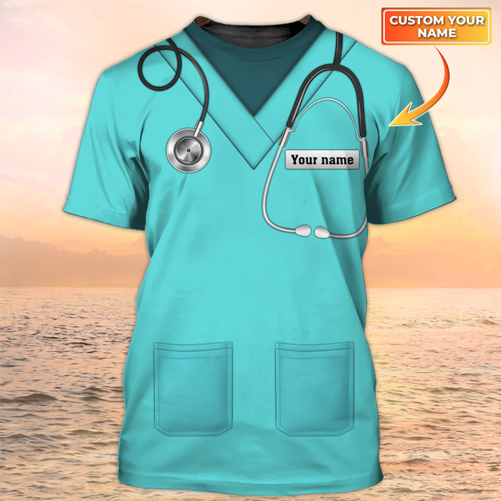 Nurse Tshirt, Nursing Custom Shirts, Nurse Personalized Name 3D Tshirt