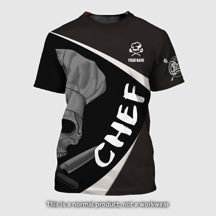 3D All Over Printed Chef Shirt Chef Personalized Name 3D Tshirt 03 [Non Workwear]