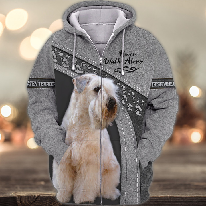 Irish Wheaten terrier Love Never Walk Alone 3D Full Print Shirts 2453