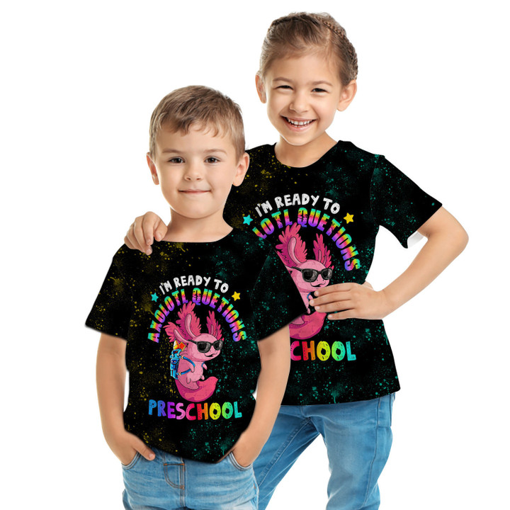 I'm Ready To Crush Axolotl Questions Preschool 3D Kid Shirt