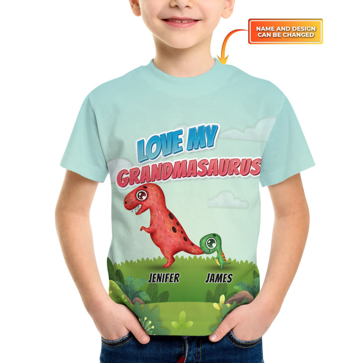 Love My Grandmasaurus T-shirt Customized