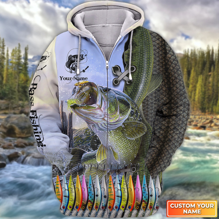 Bass Fishing And Fishing Tackle Personalized Name 3D Full Print Shirts