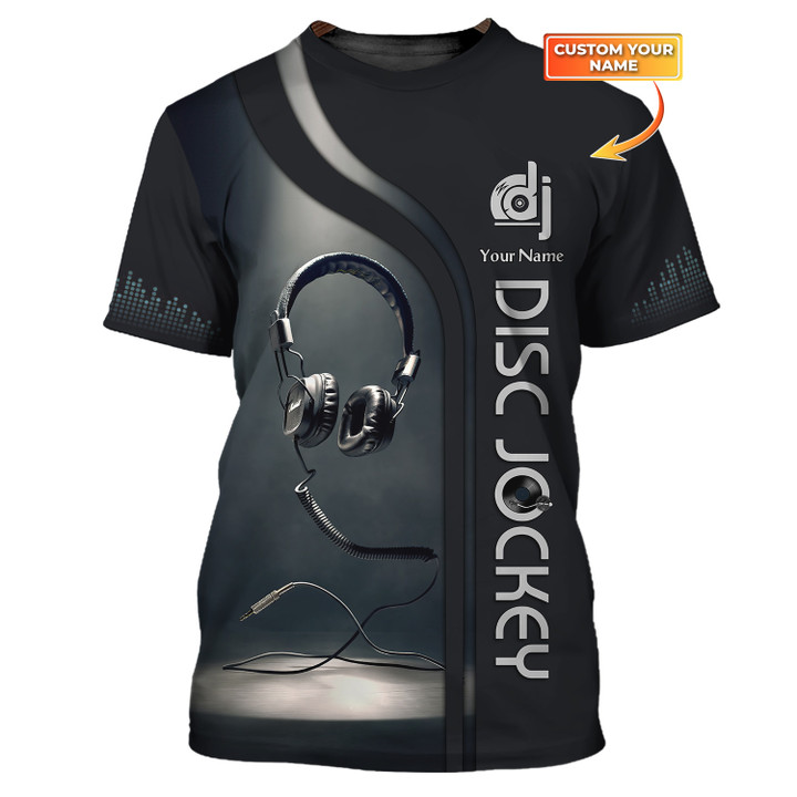 DJ Headphone 3D Tee Shirt Disc Jockey Custom T Shirt Gift For DJ
