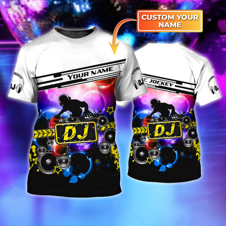 DJ, Disc Jockey 837 Custom Name 3D Shirts