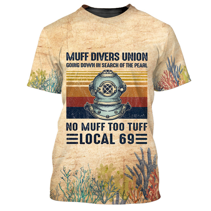 Scuba Muff Divers Union 3D All Over Printed T Shirt Dive
