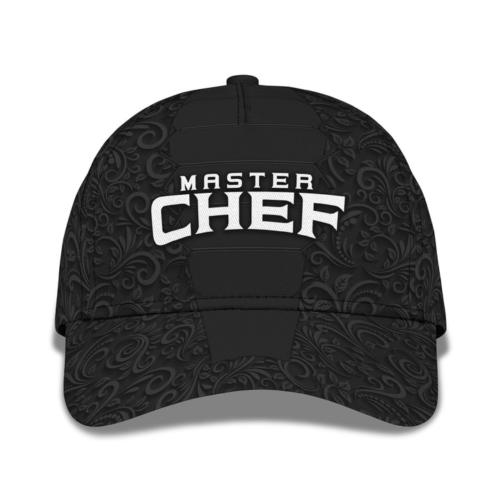 Master Chef Fashion Cap Custom Cook Cap 3D Chef Classic Cap Black