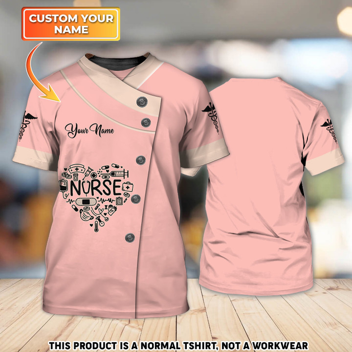 Custom Nurse Uniform Nursing Tools 3D Shirts Nurse Tshirt 569 (Non Workwear)