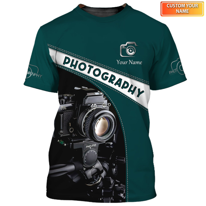 Photography 3D Shirts Camera Pattern Design Photographer, Videographer Shirts