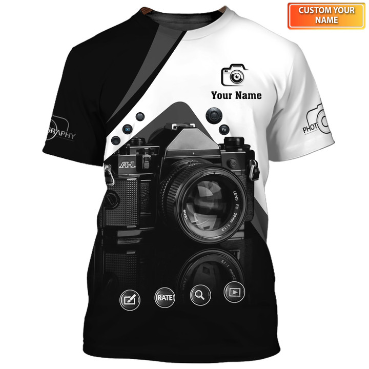 Camera Shirt, Photographer 3D Shirts Photography Custom Tshirts Videographer Shirts