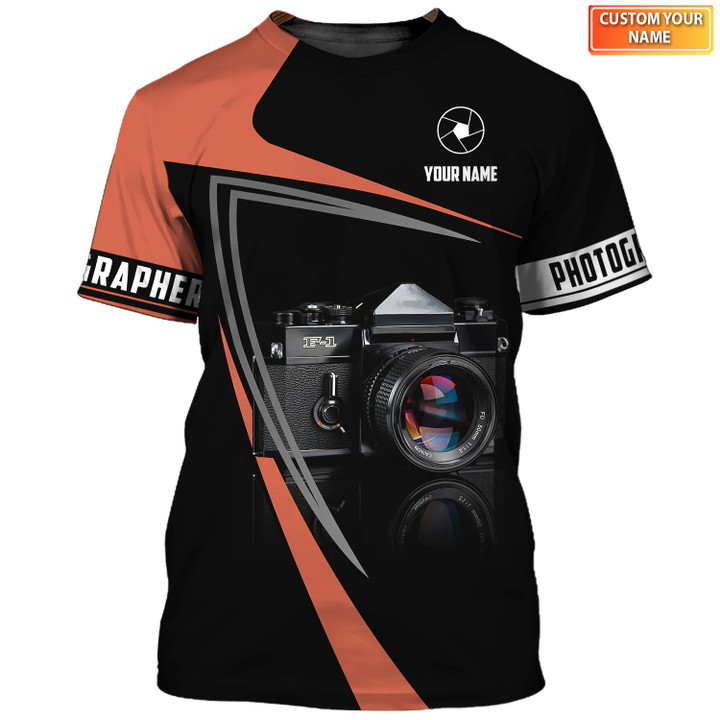 Photographer Custom 3D Shirts Camera Tools Design Photography Shirts