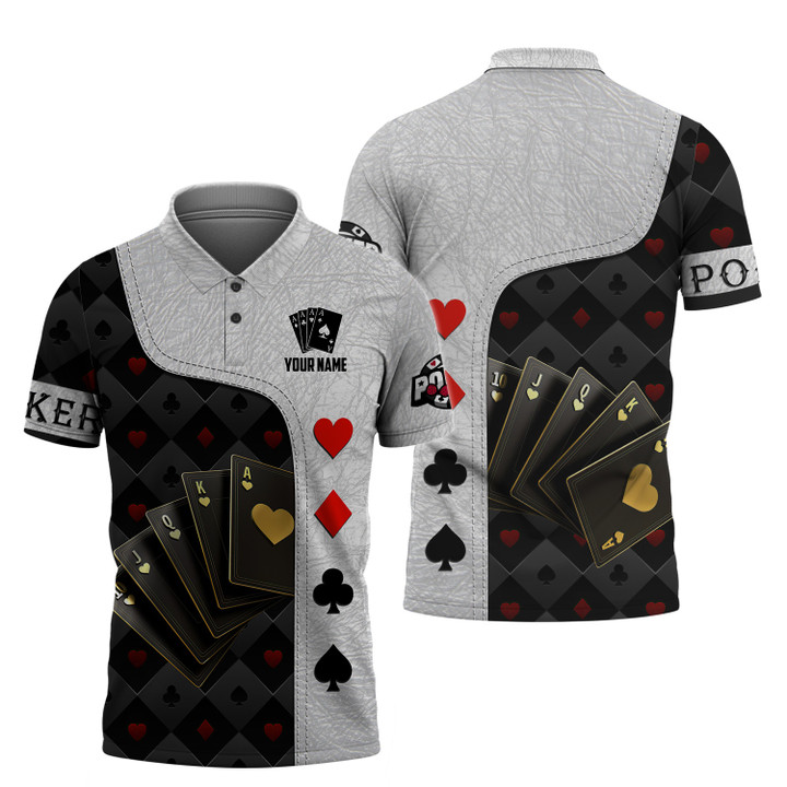 Poker Cards Custom 3D Shirts Royal Plus Polo shirt