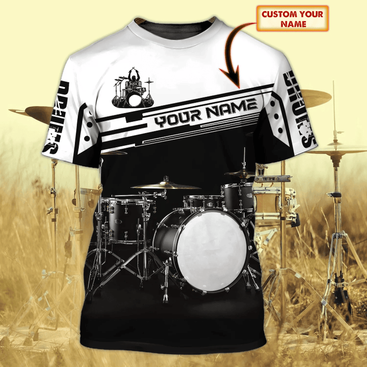 DRUM1 - Personalized Name 3D T Shirt - TD96