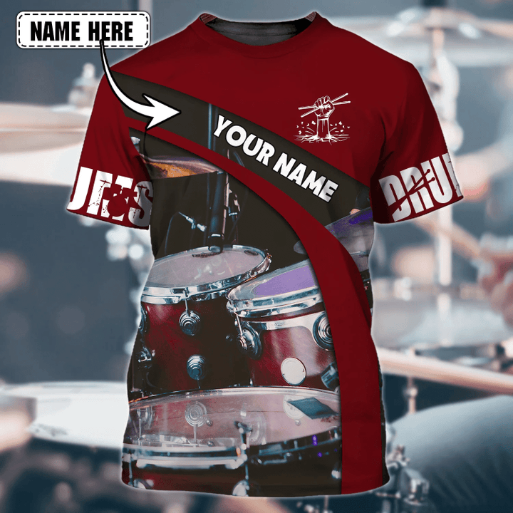 DRUM11 - Personalized Name 3D T Shirt - TD96