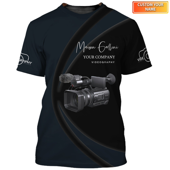 Videography Custom 3D Shirts Videographer Design Shirts