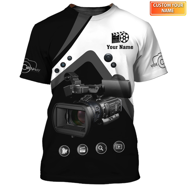 Videographer Custom 3D Shirts Camera Tools Videography Shirts