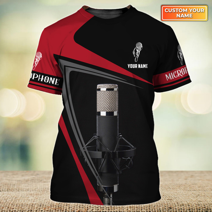Custom Microphone Shirts Microphone Pattern Design Shirts 2592