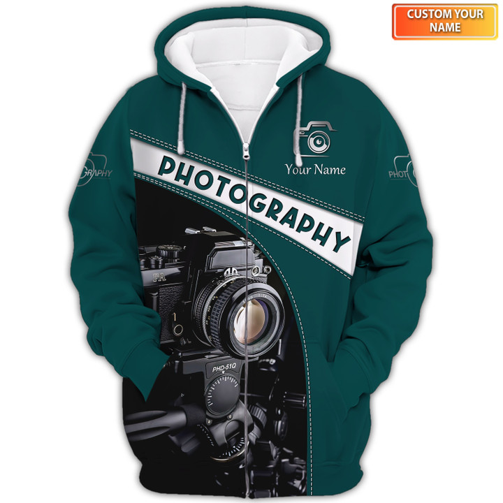 Photography 3D Shirts Camera Pattern Design Photographer, Videographer Shirts