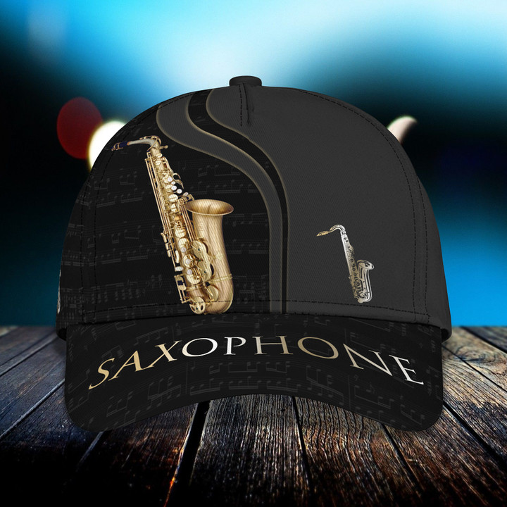 Saxophone Classic Cap Saxophonist3D Baseball Cap Gift For Jazz Lover 02