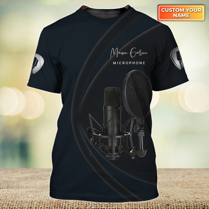 Custom Logo Microphone Shirts Microphone Pattern Design Shirts 2617