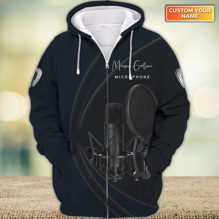 Custom Logo Microphone Shirts Microphone Pattern Design Shirts 2617