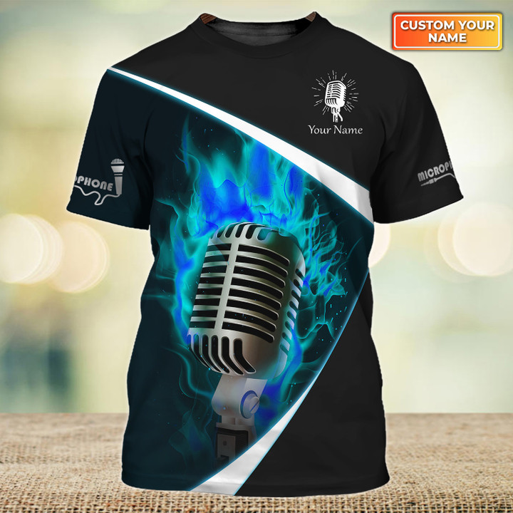Custom Microphone Shirts Microphone Pattern Design Shirts 2652