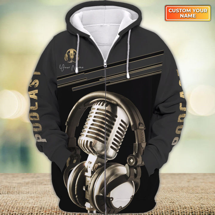 Podcast Lovers - Custom Microphone Shirts Microphone Pattern Design Shirts 2668