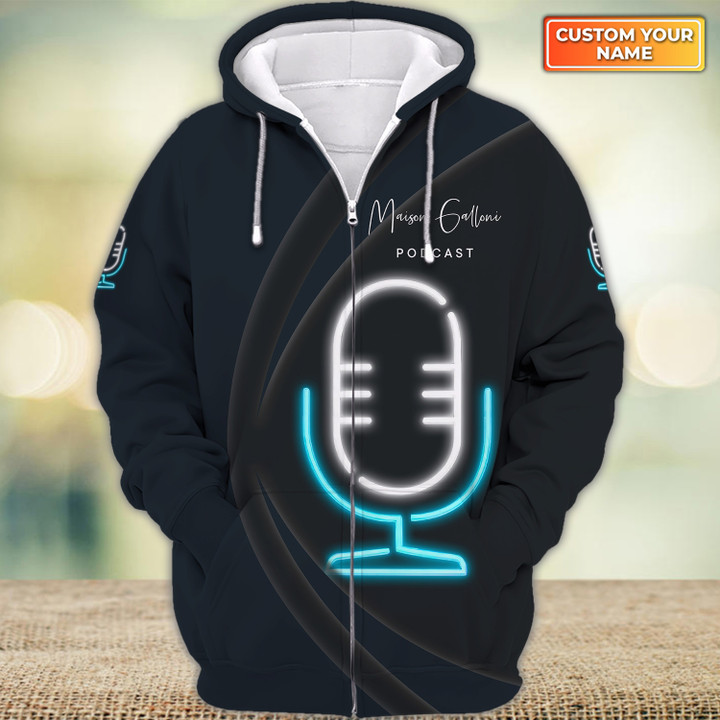 Podcast Lovers - Custom Microphone Shirts Microphone Pattern Design Shirts 2667