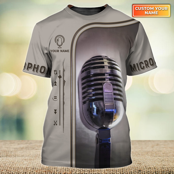 Custom Microphone Shirts Microphone Pattern Design Shirts 2683