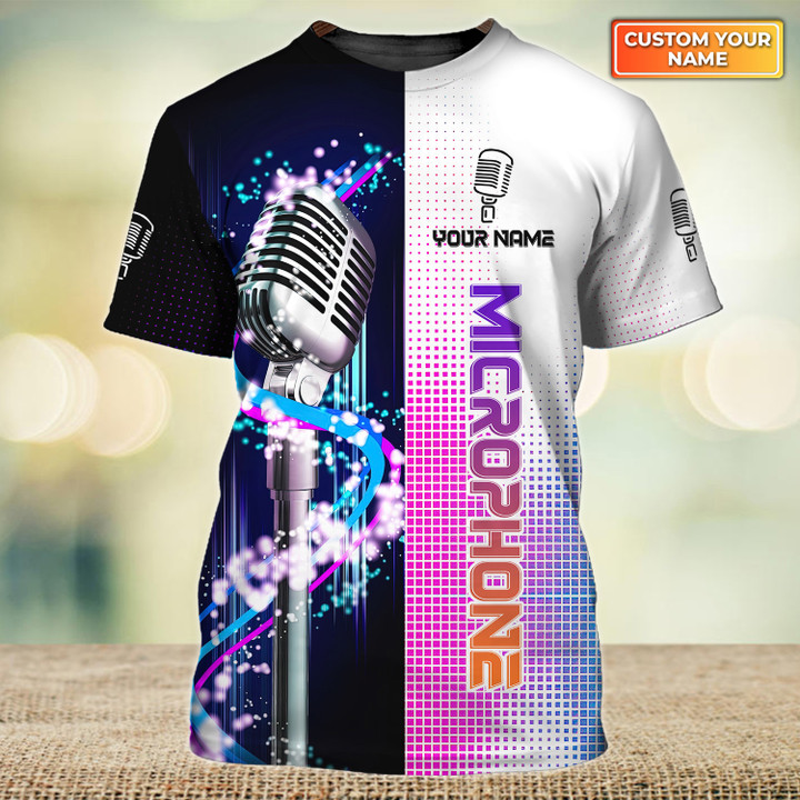 Custom Microphone Shirts Microphone Pattern Design Shirts 2684