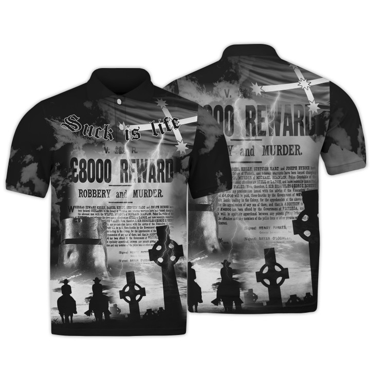 Ned Kelly Such Is Life 3d Full Print Polo Tshirt 005