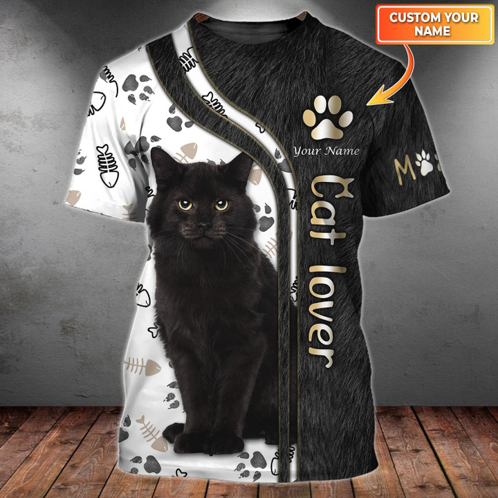 Love Black Cat 3D 3D Shirts Cat Lover Shirts