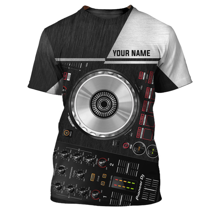 DJ Music Lover Personalized Name T-Shirt