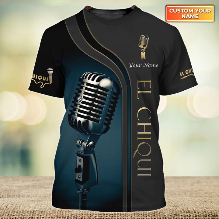 EL CHIQUI Shirts Microphone Pattern Design Shirts 2718