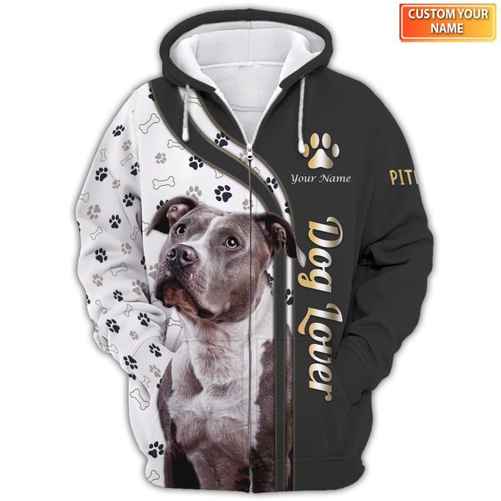Love PitBull Dog Custom 3D Shirts Dog Lover Shirts