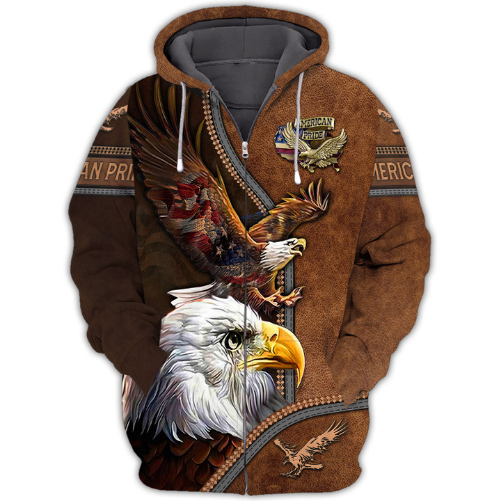 Eagle American Pride 3D Full Print Hoodie T shirt