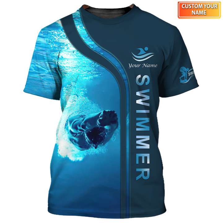 Swimming Custom 3D Shirts Swimmer Shirts