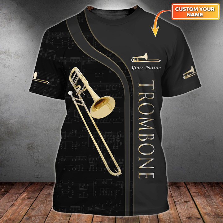 Trombone Personalized Name 3D Tshirt Zipper Hoodie Lover Shirts v1