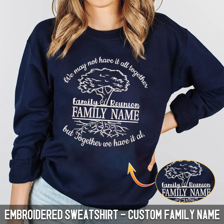 Embroidered Sweatshirt Hoodie Family