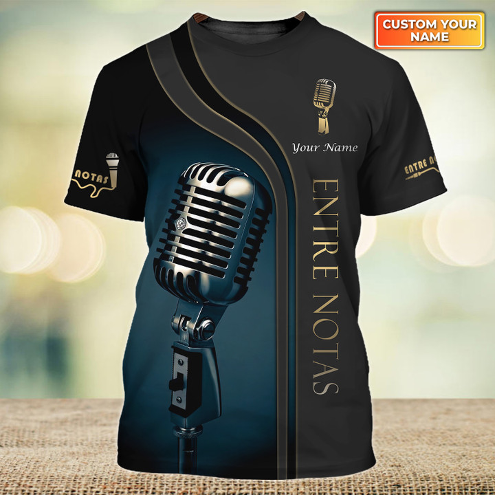 Entre Notas Custom Microphone Tshirt Microphone Pattern Design Shirts 2796