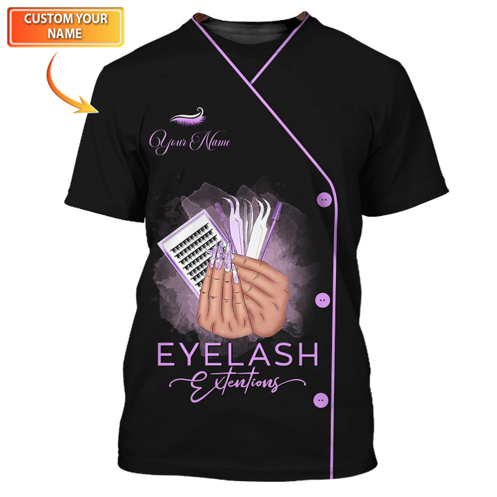 EyeLash Extention Personalized Eyelash Technician Gift 3D Tshirt (Non Workwear)