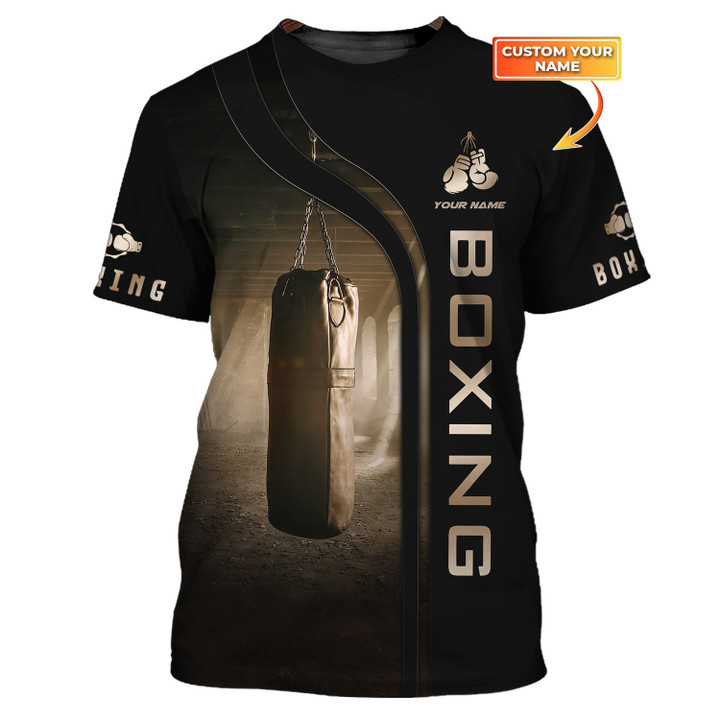 Custom Boxing Punching Bag Zipper Hoodie, Boomber, Polo, Hawaiian Shirts Heavy Bag 3D Print Shirts Boxing Shirts