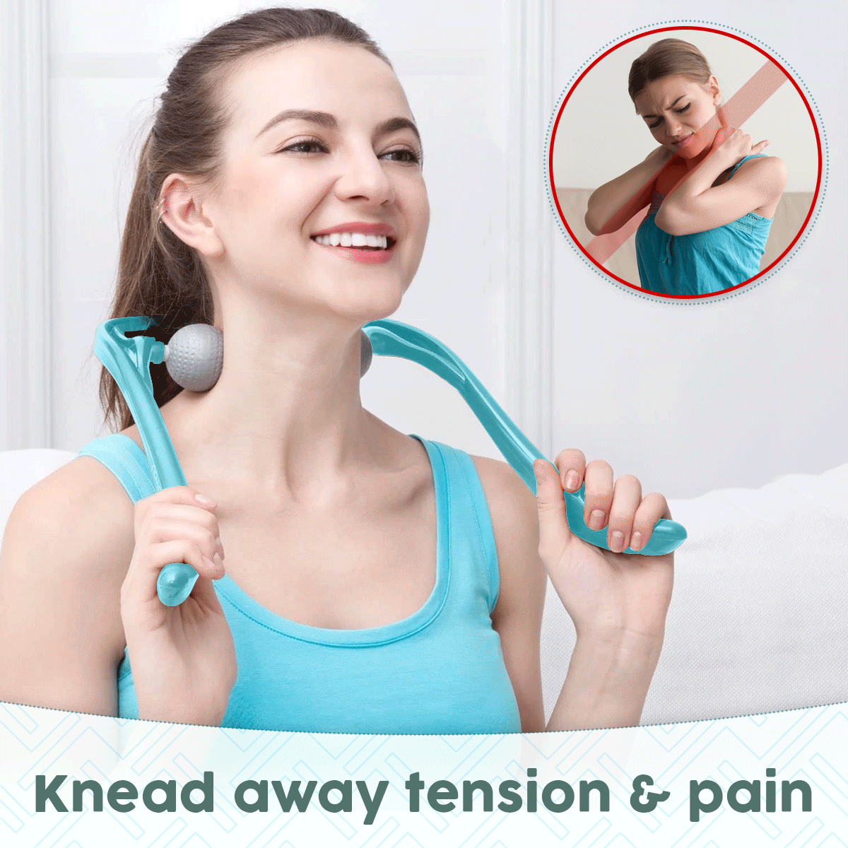 Dual Pressure Point Neck and Shoulder Roller Self-Massage Tool N.A
