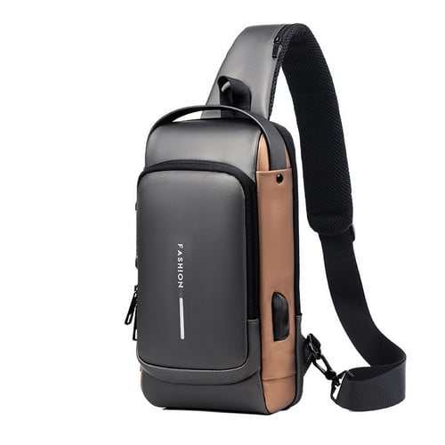 USB Charging Sport sling Anti-theft Shoulder Bag