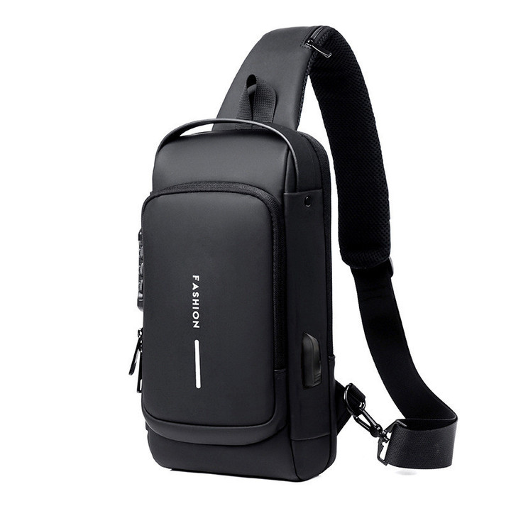 USB Charging Sport sling Anti-theft Shoulder Bag