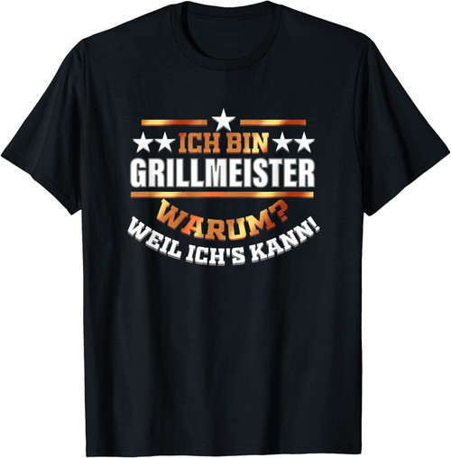 Herren Grill Geschenk Für Grillmeister Lustig Barbecue Grillparty T-Shirt