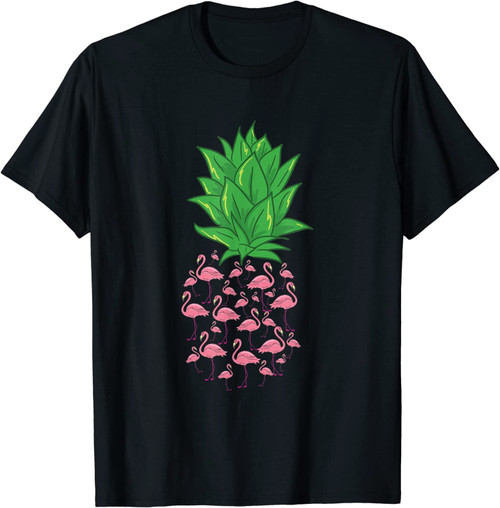 Ananas Flamingo Tropisch Hawaii Party Sommer Strand Geschenk T-Shirt