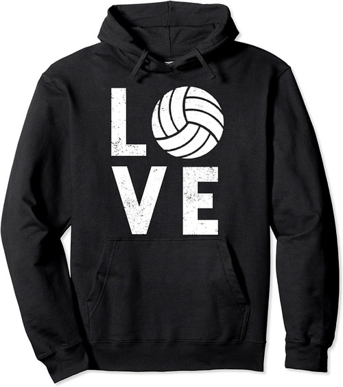 Love Volleyball Team Volleyball Pullover Hoodie