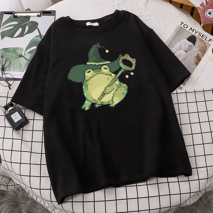 Cute Magic Frog Pattern T-shirt